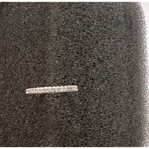 14kt Real Solid White Gold Ear Cuff with Pave Diamonds .5" across .43g Stamped